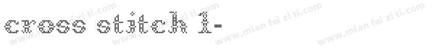 cross stitch 1字体转换